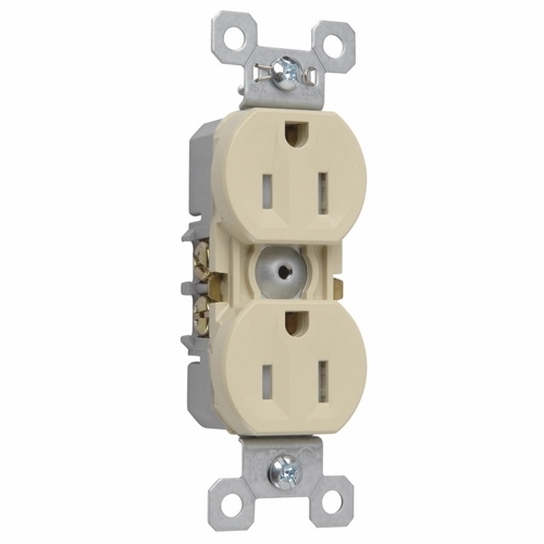 3232TRSI Trademaster 15 Amp 125V Self-Grounding Duplex Receptacle, Ivory