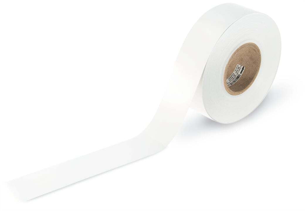 210-874 Permanent Adhesive Marking Strip, 30 mm W, White Legend
