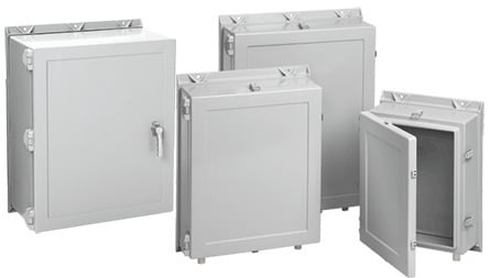 A30H2410GQRLP3PT A17W3 Enclosure, 30-1/4 in L x 24-1/4 in W x 10 in D, NEMA 4X/IP66 NEMA Rating, Fiberglass