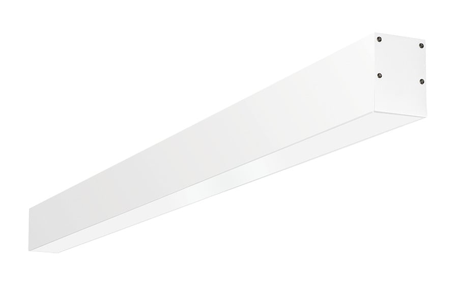 BOA4S-40D10-40N-W Linear Surface Mount Fixture With 0 to 10 VDC Dimming Driver, 40 deg Reflector, 34 W Fixture, 120/208/240/277 VAC, Matte White Housing