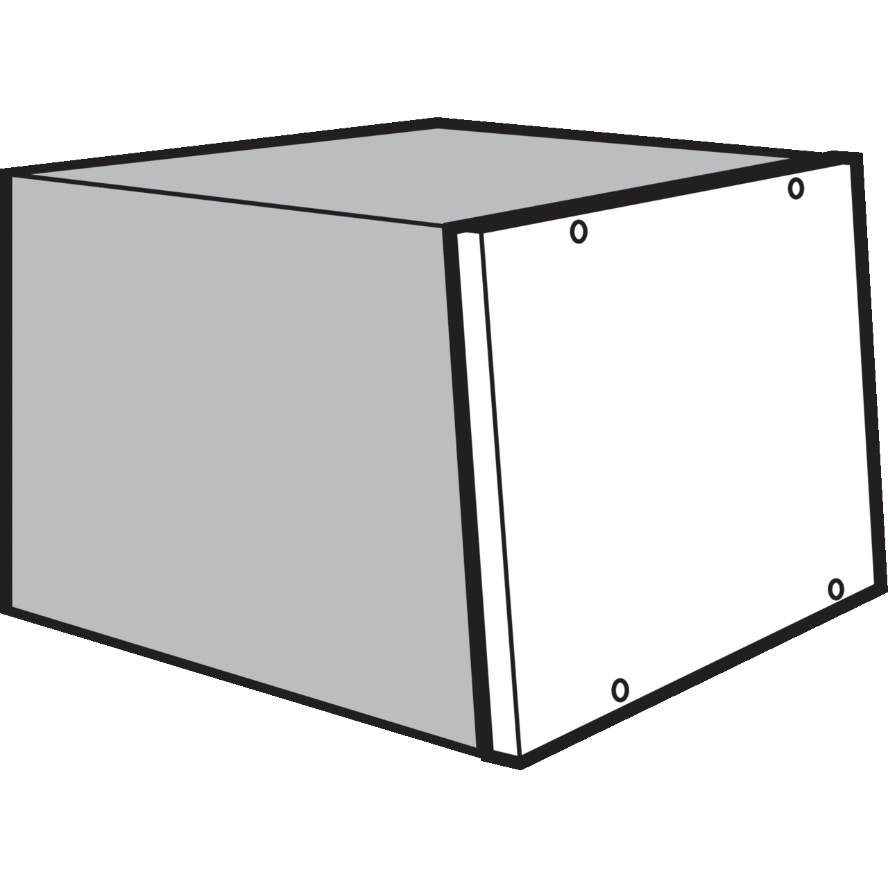 PCS46F ProLine P9 Upper Front Enclosure Cover, 23.3 in W x 0.87 in D, For Use With ProLine 407 mm H x 600 mm W Sloped Top Operator Interface Enclosures, Steel