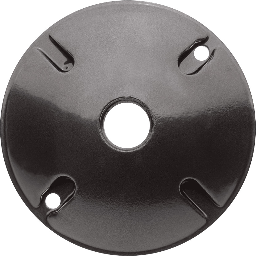 C100B 1-Hole Weatherproof Cover, 4-1/2 in Dia, Dia Cast Aluminum