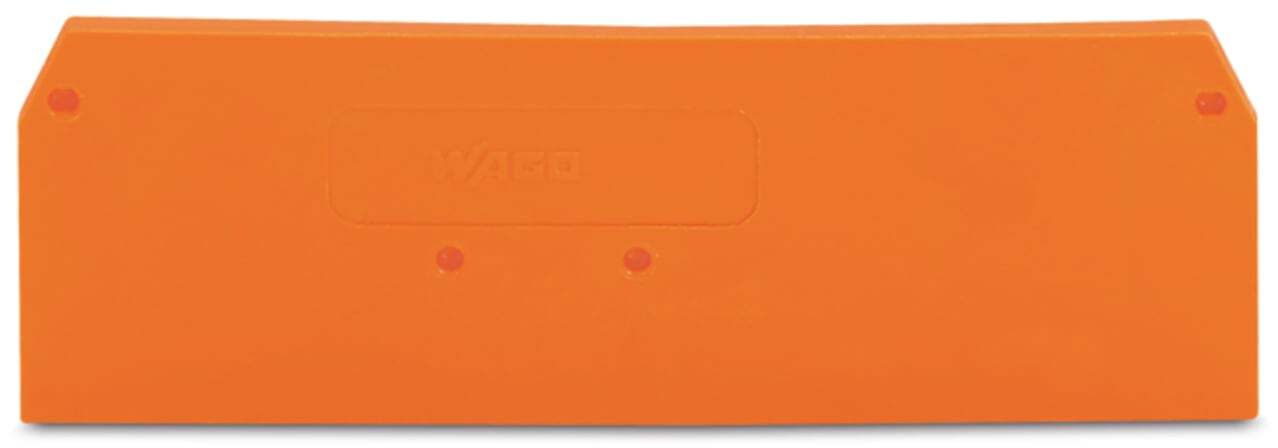 281-335 End and Intermediate Plate, For Use With Rail Mounted, Polyamide, Orange
