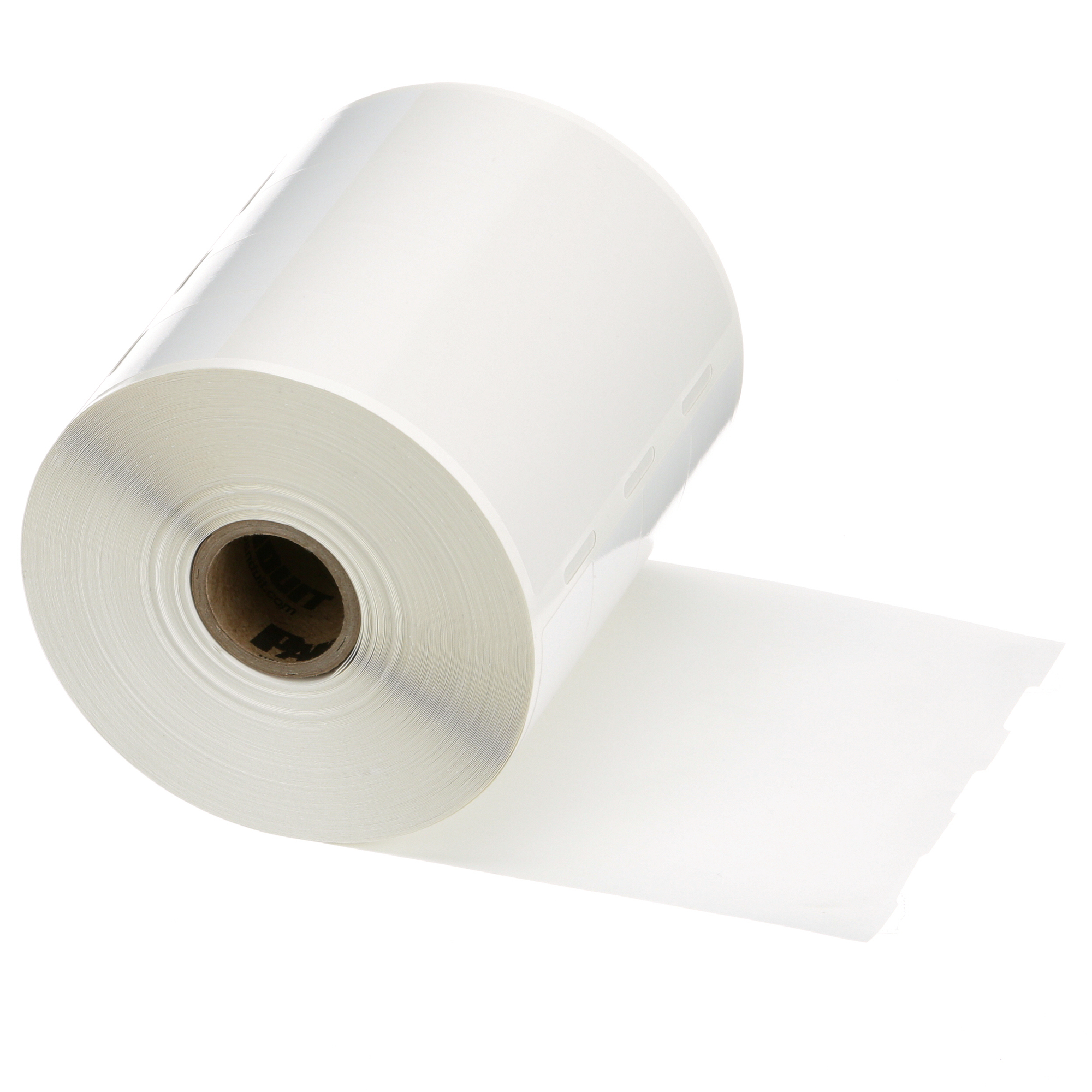 S100X400VA1Y Pan-Code Self-Laminating Adhesive Label, 4 in L x 1 in W, BLANK Legend, White, Vinyl