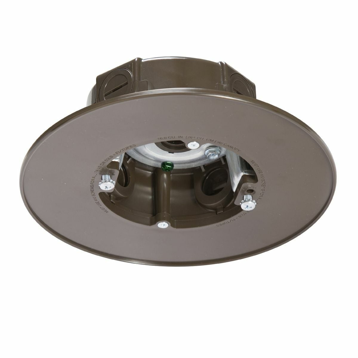 PRCF57550BZ Electrical Heavy Duty Non-Metallic Weatherproof Ceiling Fan and Luminaire Box, PVC/Steel, 70 lb Ceiling Fan/150 lb Fixture Capacity, 5 Outlets, 4.75 in L x 6.313 in W x 7.75 in D