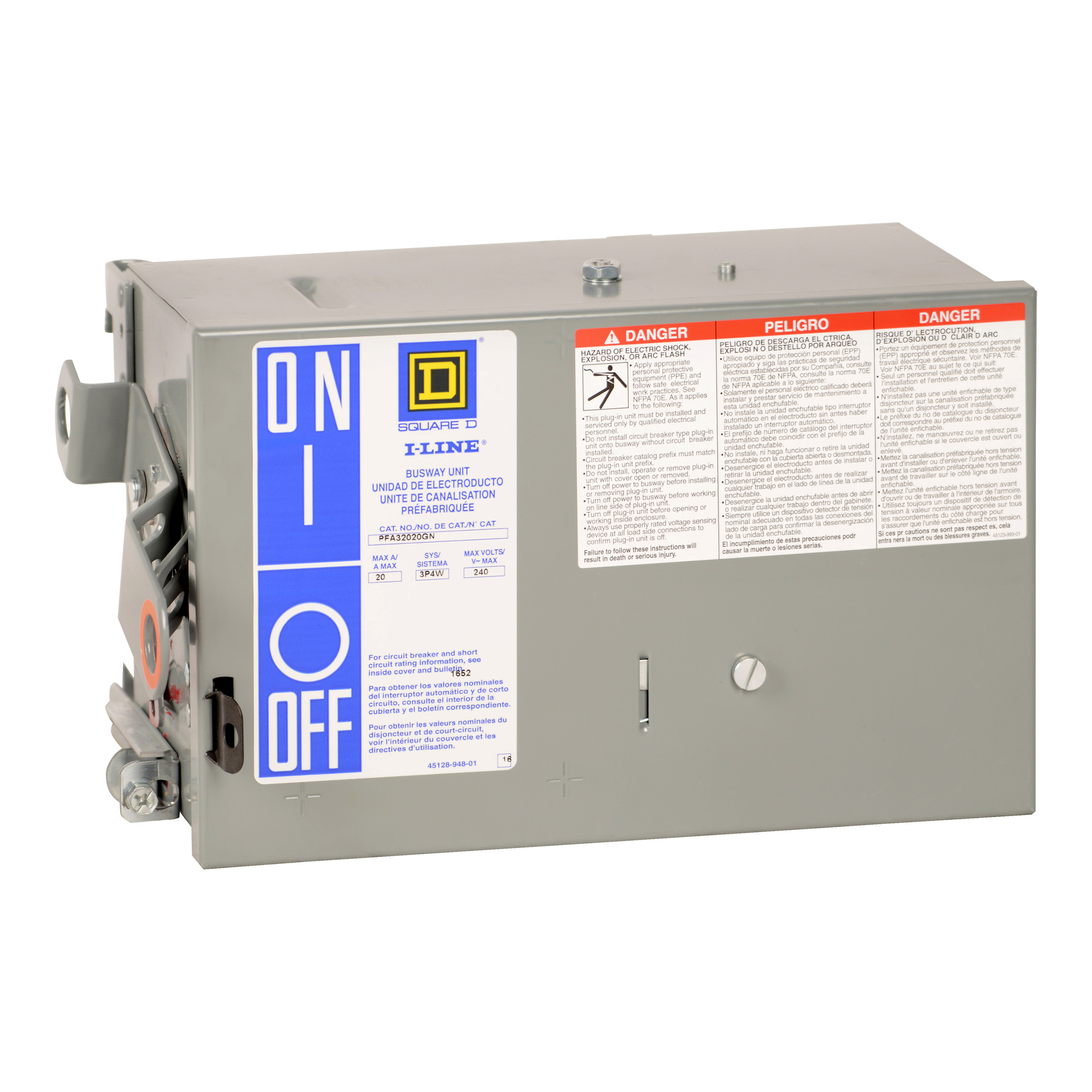 PFA34050GN Plug-in unit, 277 to 480 V AC, 50 A, 4 wires, FA frame