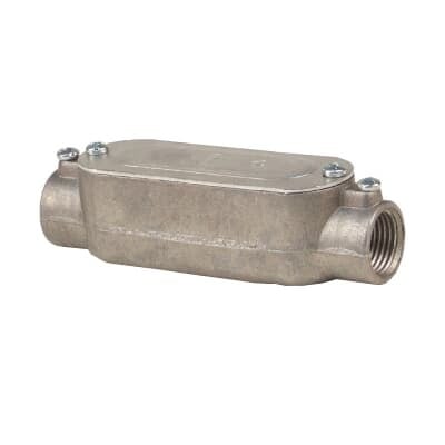 CICA-3/4 Iberville Type-C Conduit Body With Cover, Gasket, 3/4 in Hub, Cast Aluminum