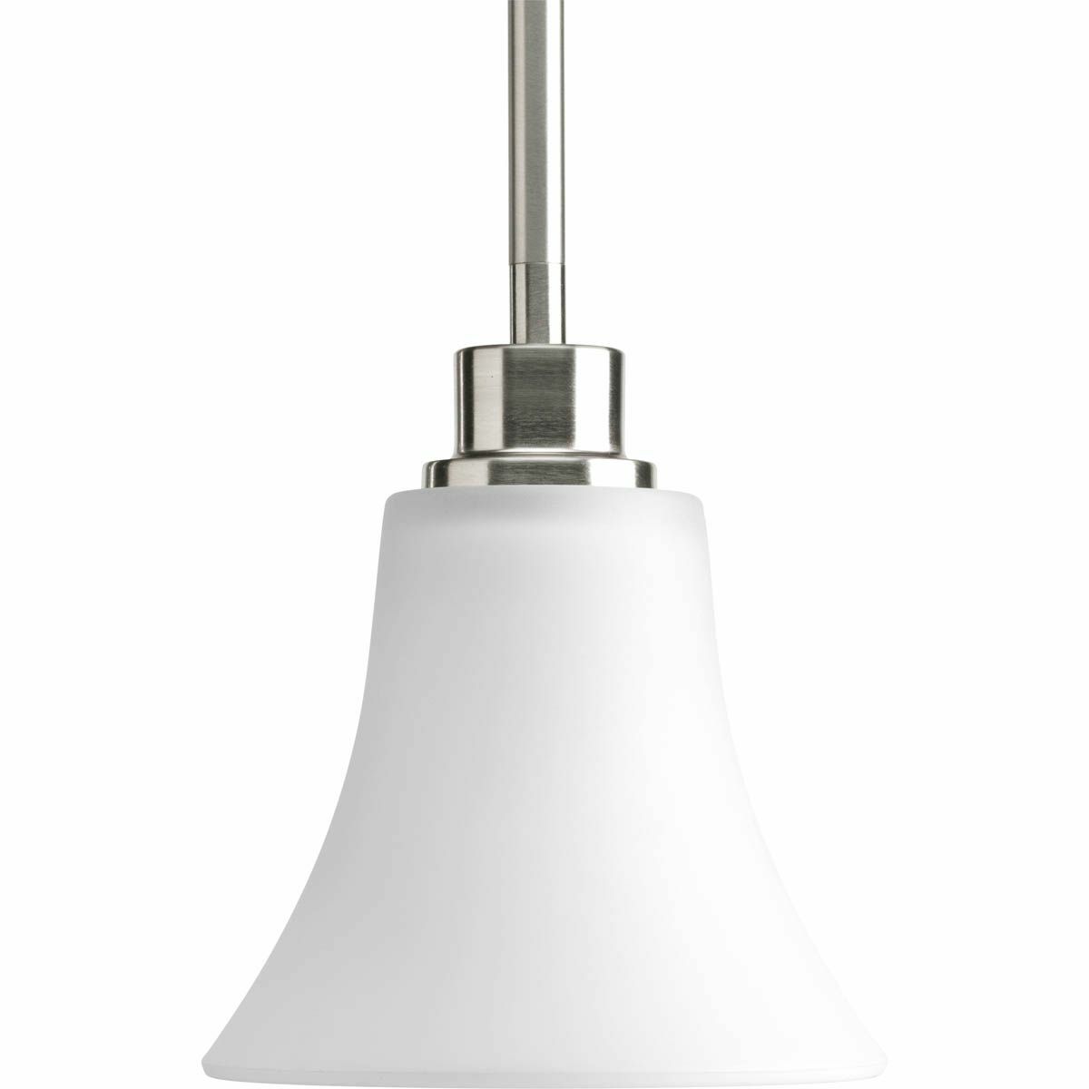 P5270-09 Joy Transitional Mini Pendant, (1) A19 Lamp, 100 W Fixture, 120 V AC, Brushed Nickel Plated/Gray Housing