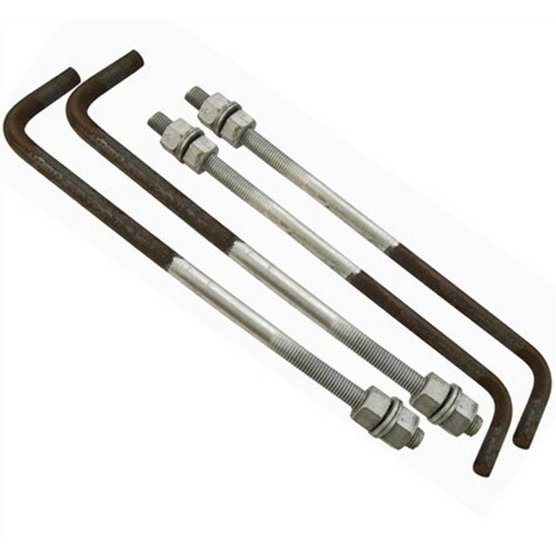 ABSSS-4C Anchor Bolt, 3/4 x 18 x 3 in, For Use With SSS 4 in 11 ga C Pole, Steel
