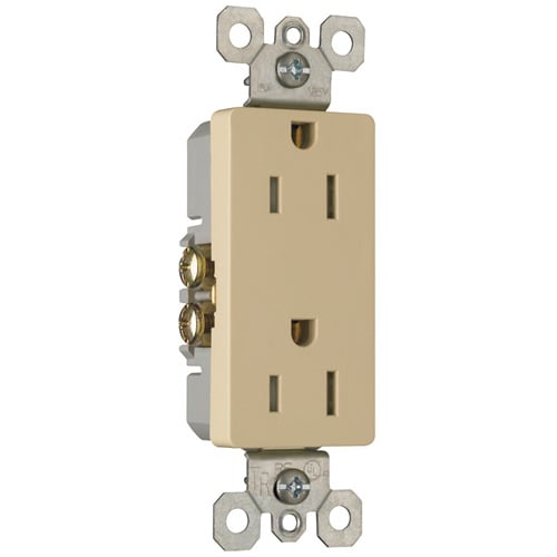 885TRSI radiant Self-Grounding Outlet, Ivory