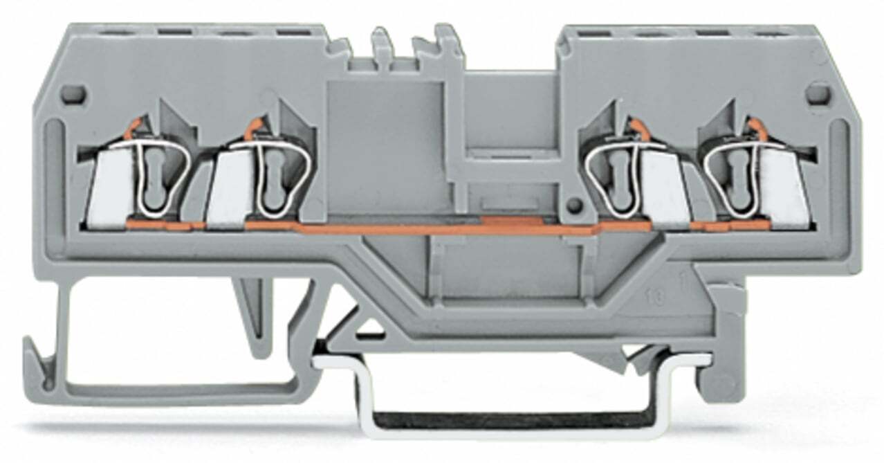 279-835 Operating Tool Conductor Terminal Block, 800 V, 18 A, 28 to 16 AWG Wire, 1 Poles, DIN Rail Mount