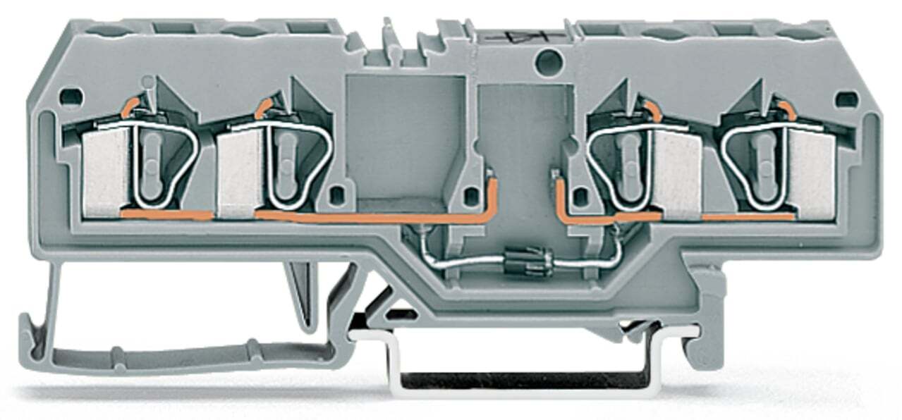 281-665/281-411 Operating Tool Component Terminal Block, 250 V, 0.5 A, 28 to 12 AWG Wire, 1 Poles, DIN Rail Mount