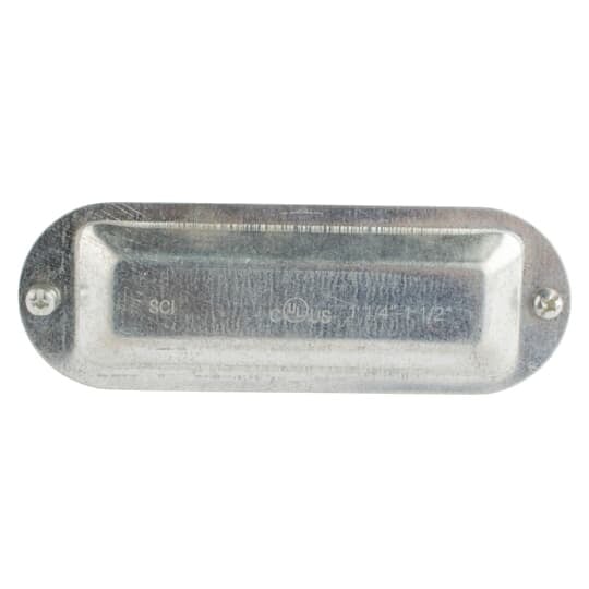K100S T&B Oval Raised Dome Conduit Body Cover With Stainless Steel Stamped Steel Screw, 1 in Hub, For Use With Series 35 EMT Conduits, Stamped Steel, Zinc Plated