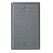 84014-40 Standard Size Blank Wall Plate, 1 Gangs, 2-3/4 in W x 4-1/2 in H, 302 Stainless Steel