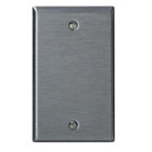 1-Gang, No Device Blank Wallplate, Standard Size, Box Mount, Stainless Steel