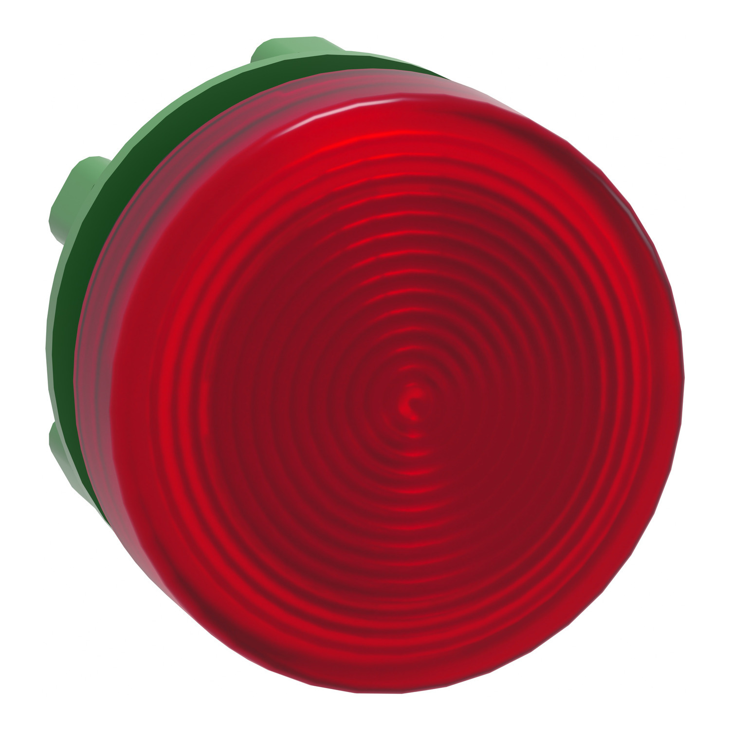 ZB5AV043S Harmony Standard Pilot Light Head With Grooved Lens Operator, 22 mm, Round Operator, Red