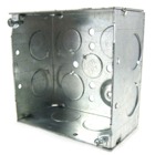 Square Box, 30.3 Cubic Inches, 4 Inch Square x 2-1/8 Inches Deep, 3/4 Inch Knockouts, Pre-Galvanized Steel, Welded Construction, For use with Conduit, pack of 30
