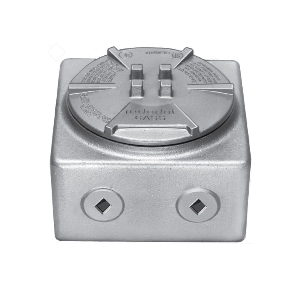 GASS-3 T&B 3-Outlet Internal Hub With Installed Green Ground Screw, Cover and Plug, 1 in, For Use With IMC/Rigid Conduits, Die Cast Aluminum, Aluminum Lacquered