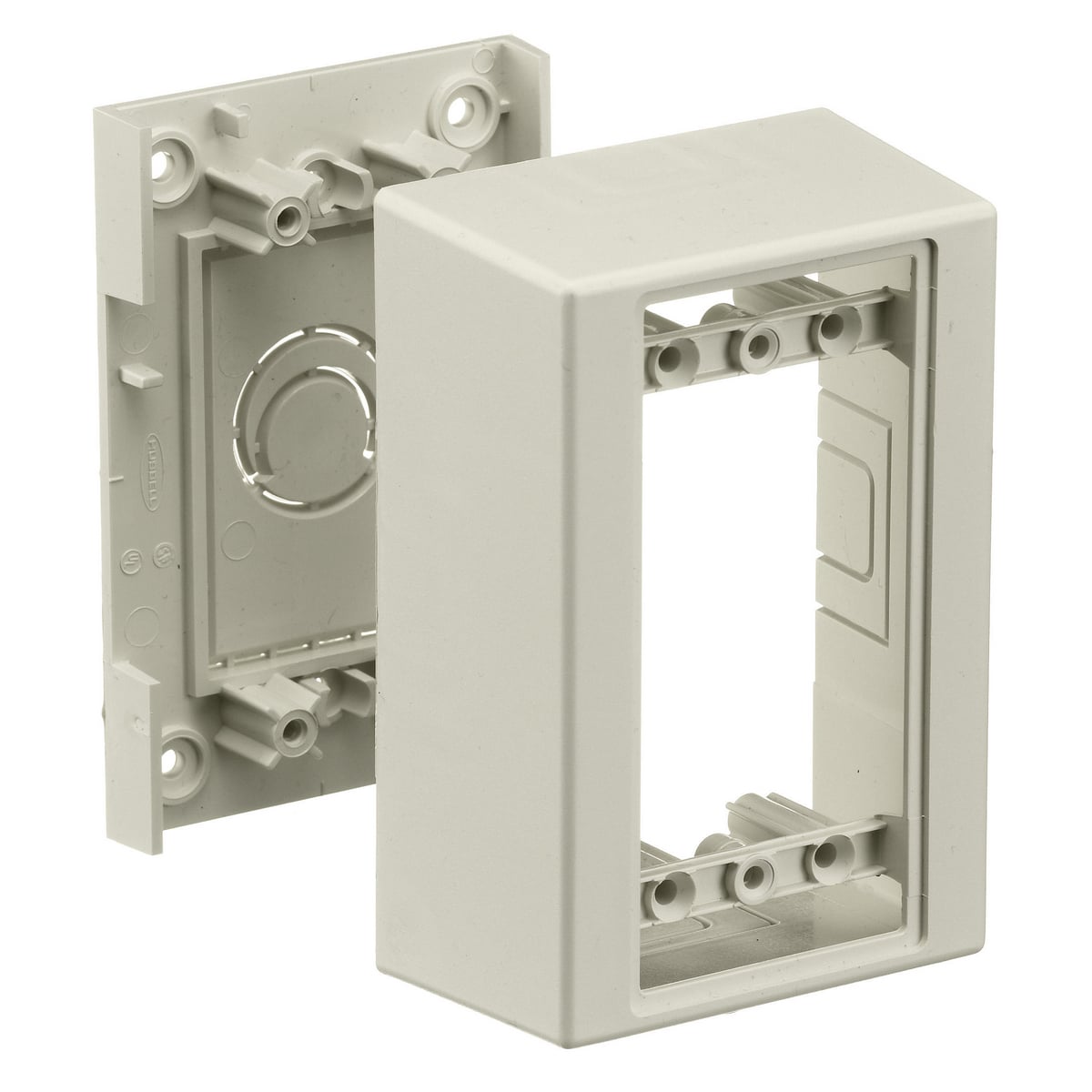 PW1DBA 1-Gang Deep Extruded Non-Metallic Standard Device Box, 1.91 in L x 3-1/4 in W x 4.9 in H, Office White