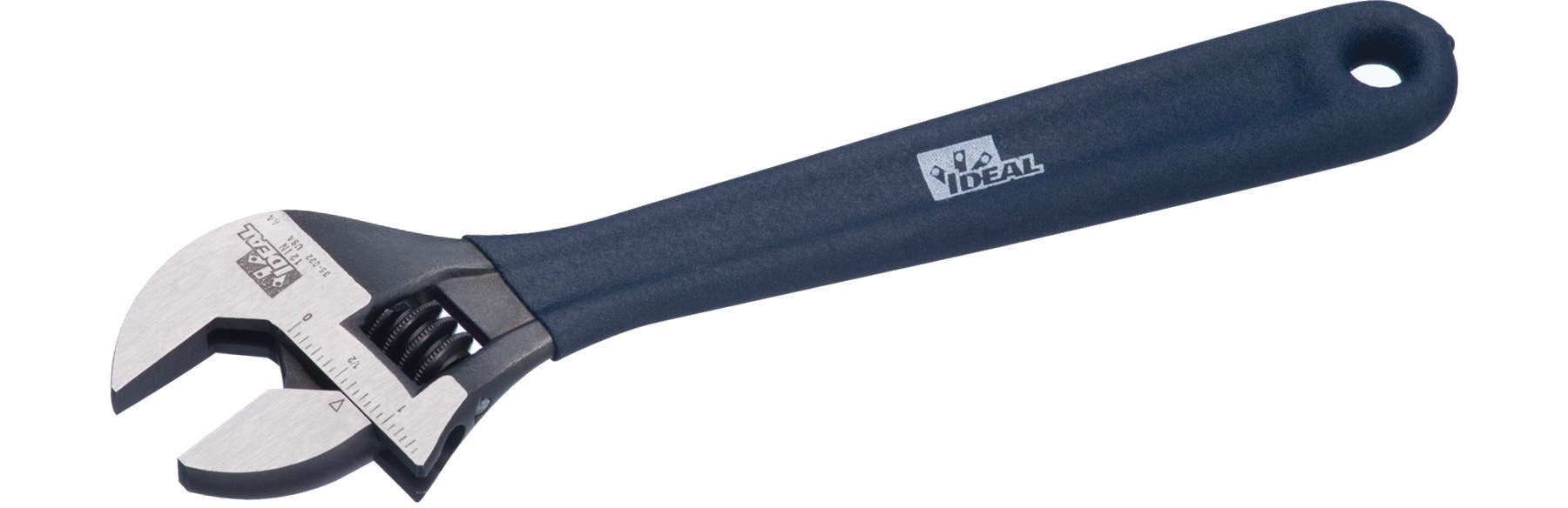 35-022 Adjustable Wrench, 1-1/2 in, 12 in OAL, Forged Steel Body