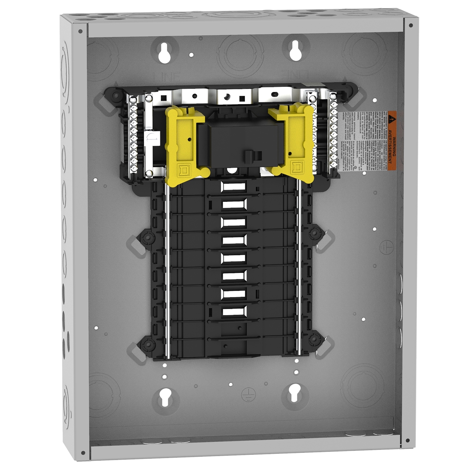 QO116M100P 1-Phase 3-Wire Convertible Main Neutral Load Center, 120/240 V AC, 100 A, 22 kA Interrupt