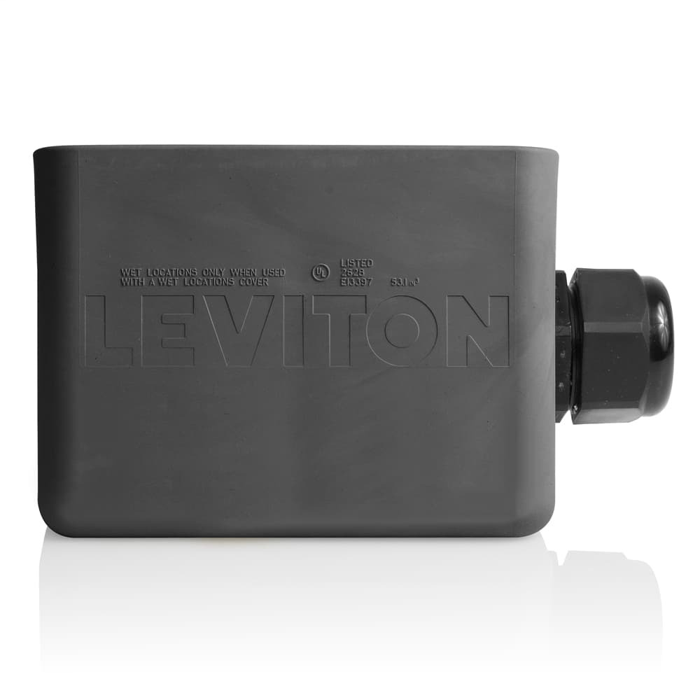 3300-2E Angle Depth Pendant Style Portable Power Outlet Box, TPV, 53.1 cu-in Capacity, 2 Gangs