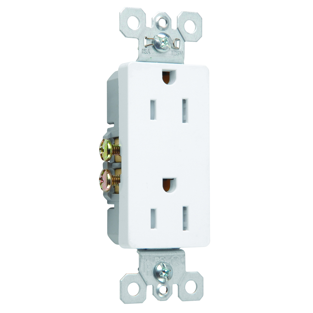 885TRSW radiant Self-Grounding Outlet, White