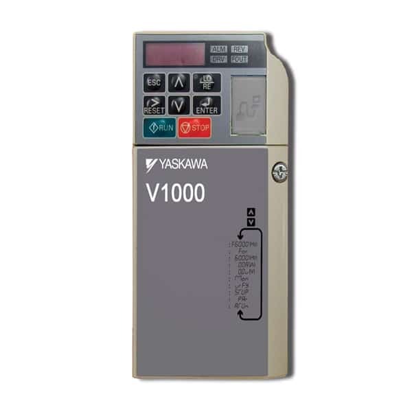 CIMR-VU4A0007FAA V1000 Variable Frequency Drive, 4-1/4 in W x 6.06 in D, 380 to 480 V AC, 6.9 A, 4 hp