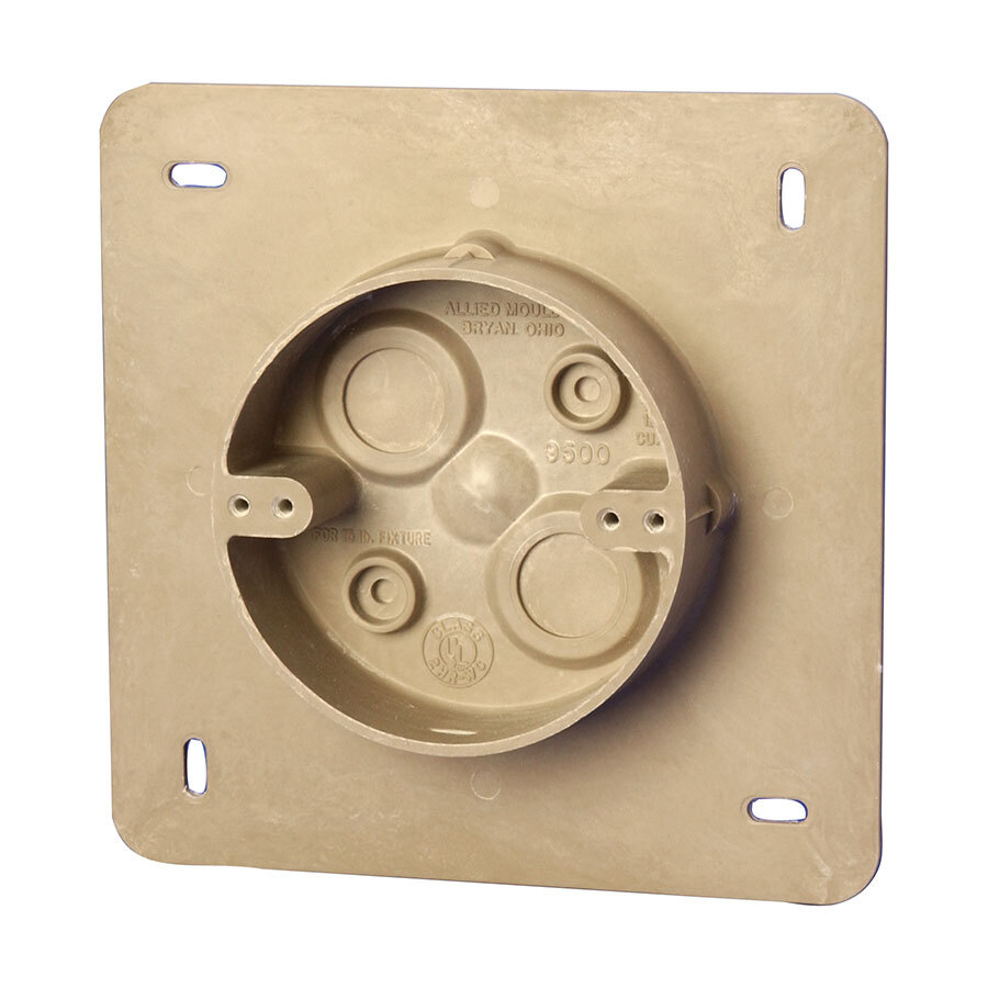 Fbrgls 4 In Rnd Out Box 7 In Sq Mounting Flange For Outside Light Fx 15 Lb Fx Rtd