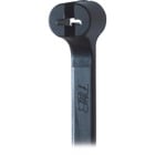 Cable Tie, Black Polyamide (Nylon 6.6) for Temperatures up to 105 Degrees Celsius (221 F), Weather and Ultraviolet Resistant for Indoor and Outdoor Applications, , Length of92mm (3.6 Inches), Width of 2.3mm (0.09 Inch), Tensile Strength Rating of 80 Newtons (18 Pounds)