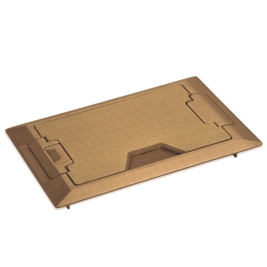 664-CST-M-BRS Steel City Concealed Service Top, 8-3/8 in L x 5-1/2 in W x 0.845 in D, Brass