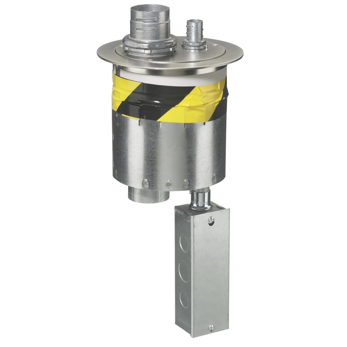 S1R6PTFFNKL Recessed Standard Sized Poke-Through Assembled Unit, 6 in Hole, 7.5 in Dia x 0.15 in THK Cover, 60.44 cu-in Capacity, Composite