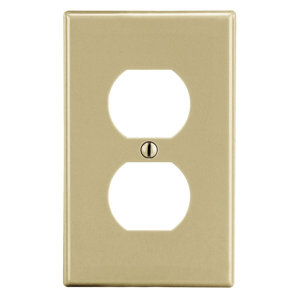 PJ8I Mid-Size Wall Plate, 1 Gangs, 3.15 in W x 4.94 in H, Polycarbonate Thermoplastic, Ivory