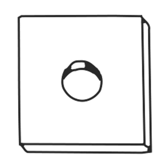 H-119-D Kindorf 100 Square Washer, 1/2 in Nominal, 1/4 in THK, Steel