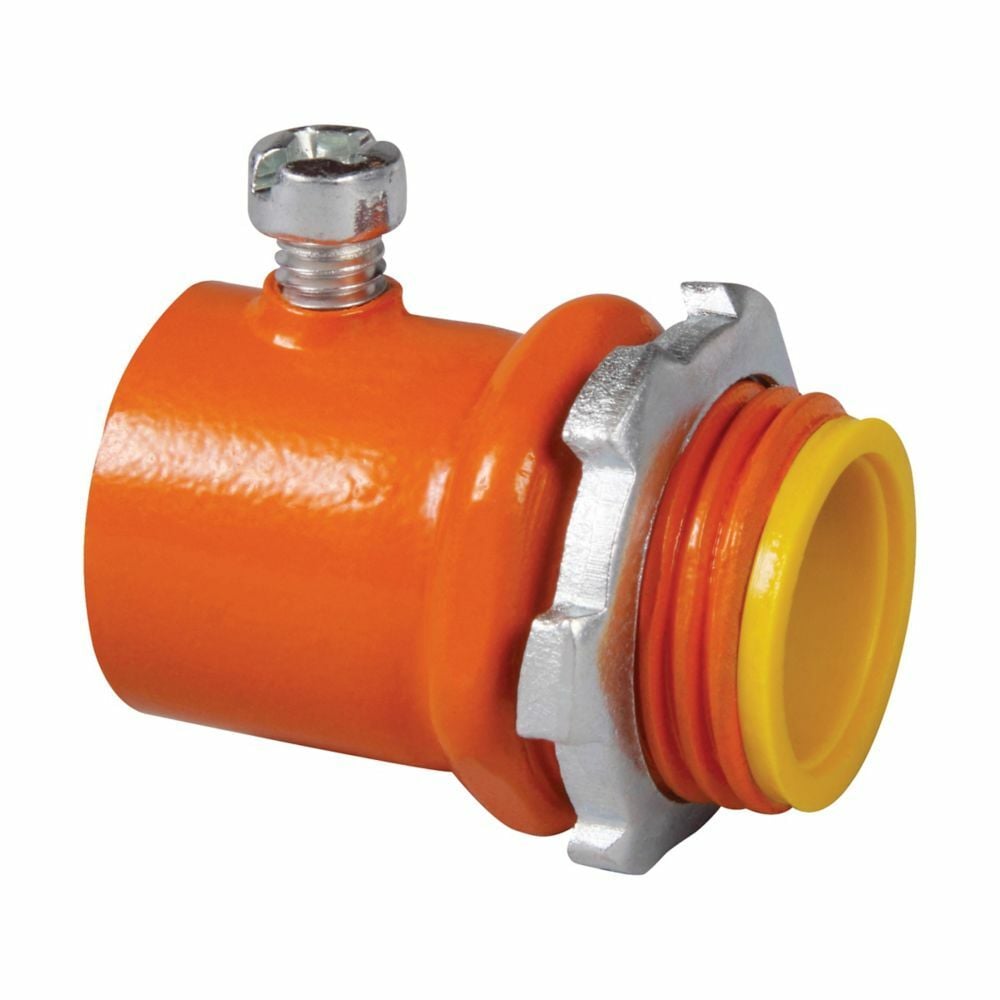 1457RED Insulated Setscrew Conduit Connector, 3 in Trade, For Use With EMT Conduit, Steel, Painted