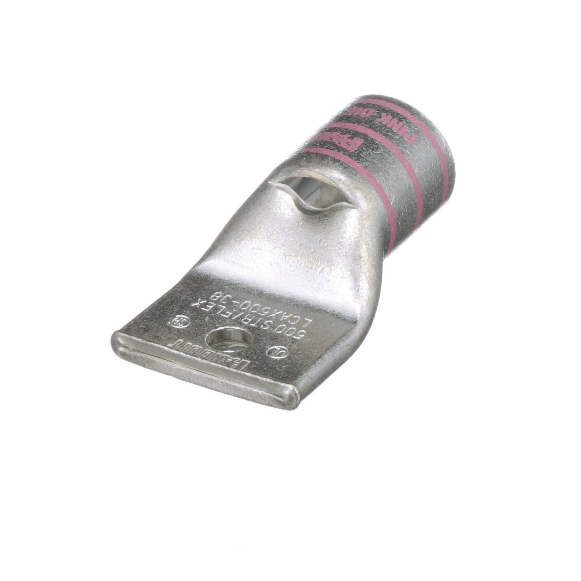 LCAX500-38-6 Pan-Lug 1-Hole Compression Connector Lug, 500 kcmil, 535.3 kcmil Extra-Flexible/Flexible/Stranded Copper Conductor, Die Code: P99, 42.95 in Stud, Tin Plated Copper
