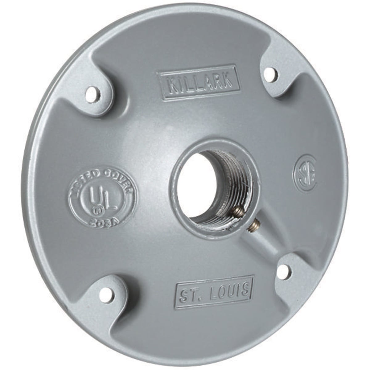 VJH-1 VJ Series Outlet Box Hub Cover, 4-1/2 in W x 1 in D, Copper-Free Aluminum