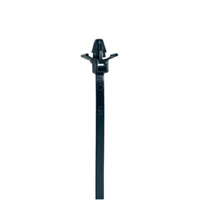 TY38MX Ty-Rap Push Mount Cable Tie, 7.3 in L x 0.19 in W x 0.04 in THK, Nylon/Polyamide 6.6