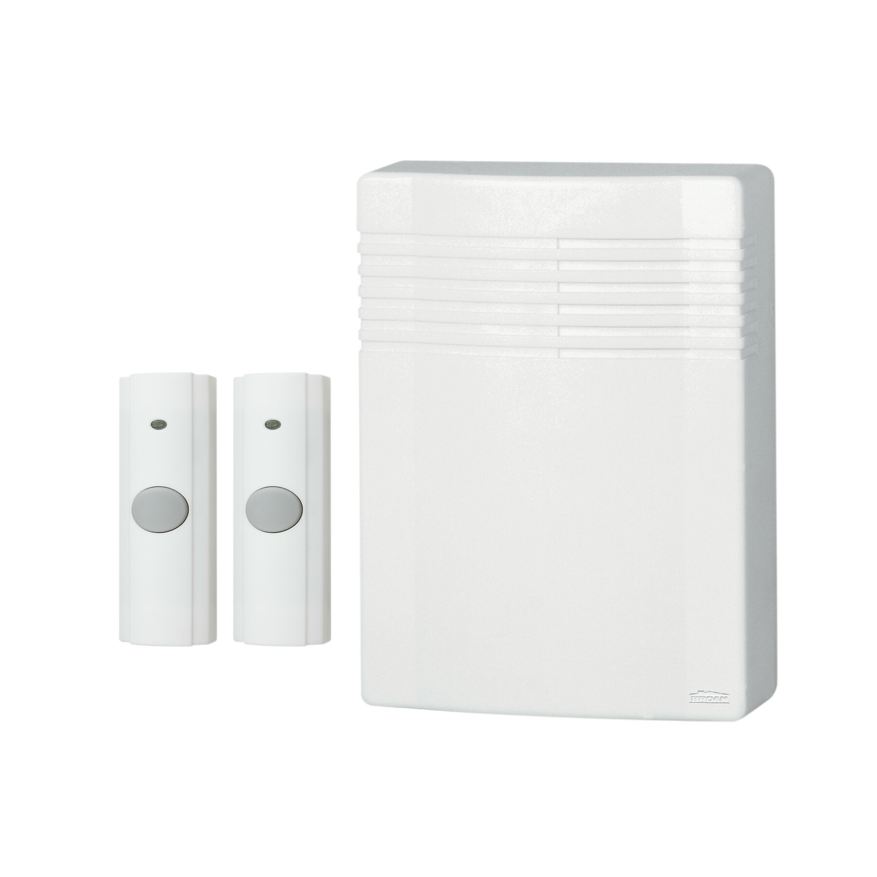 LA542WH Adjustable Loudness Wireless Door Chime Kit, D Battery, Surface Mount, White