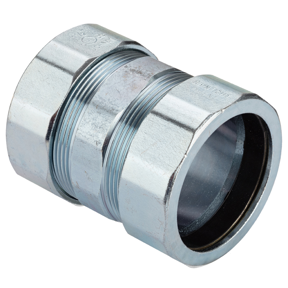 3104-RT Raintight Rigid Compression Coupling, 1-1/2 inch, Steel