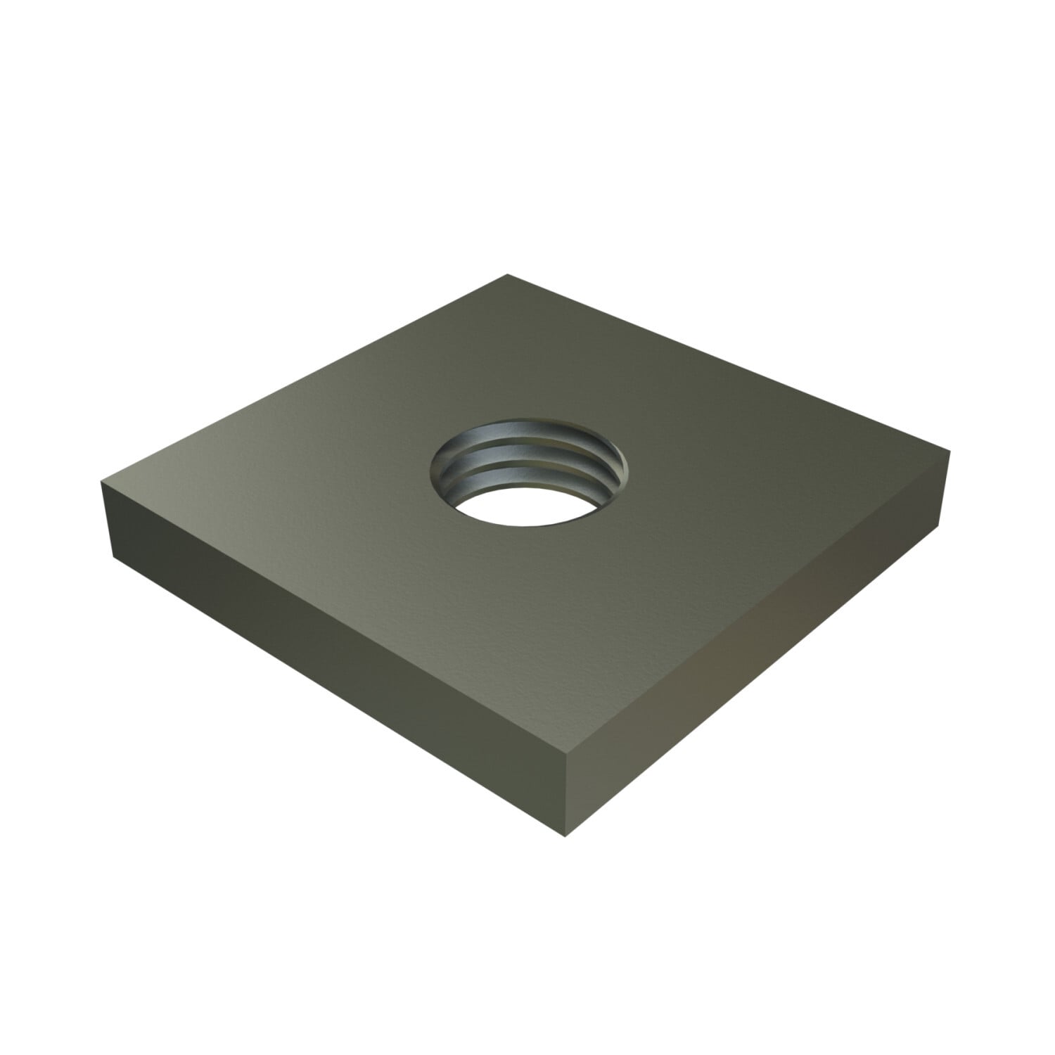 P1960-EG Channel Flat Plate Fitting, 1 Holes, 1-1/2 in L x 1-3/8 in W x 1/4 in THK, HRPO Steel