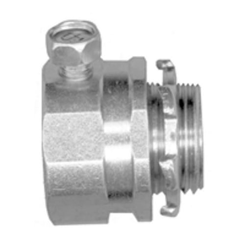 3501-US Bridgeport Set Screw Connector, 3/4 in Trade, For Use With Rigid/IMC Conduit, Steel, Electro-Plated Zinc