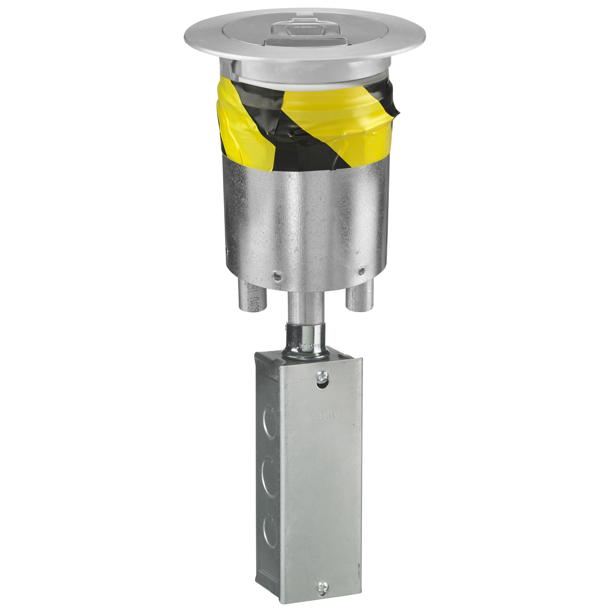 S1R4PTQUADNKL 1-Piece Recessed Standard Sized Poke-Through Assembled Unit, 4 in Hole, 0.1 in THK Cover, 23.5 cu-in Capacity, Assorted Materials