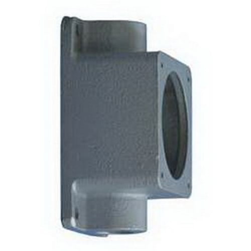 AERC33 Feed Though Straight Angle Mounting Box With Front Opening, 5.31 in H x 3.38 in W x 2-1/2 in D, For Use With Powertite and AE Series 30 A 1 in Hub Pin and Sleeve Receptacles, Copper-Free Aluminum