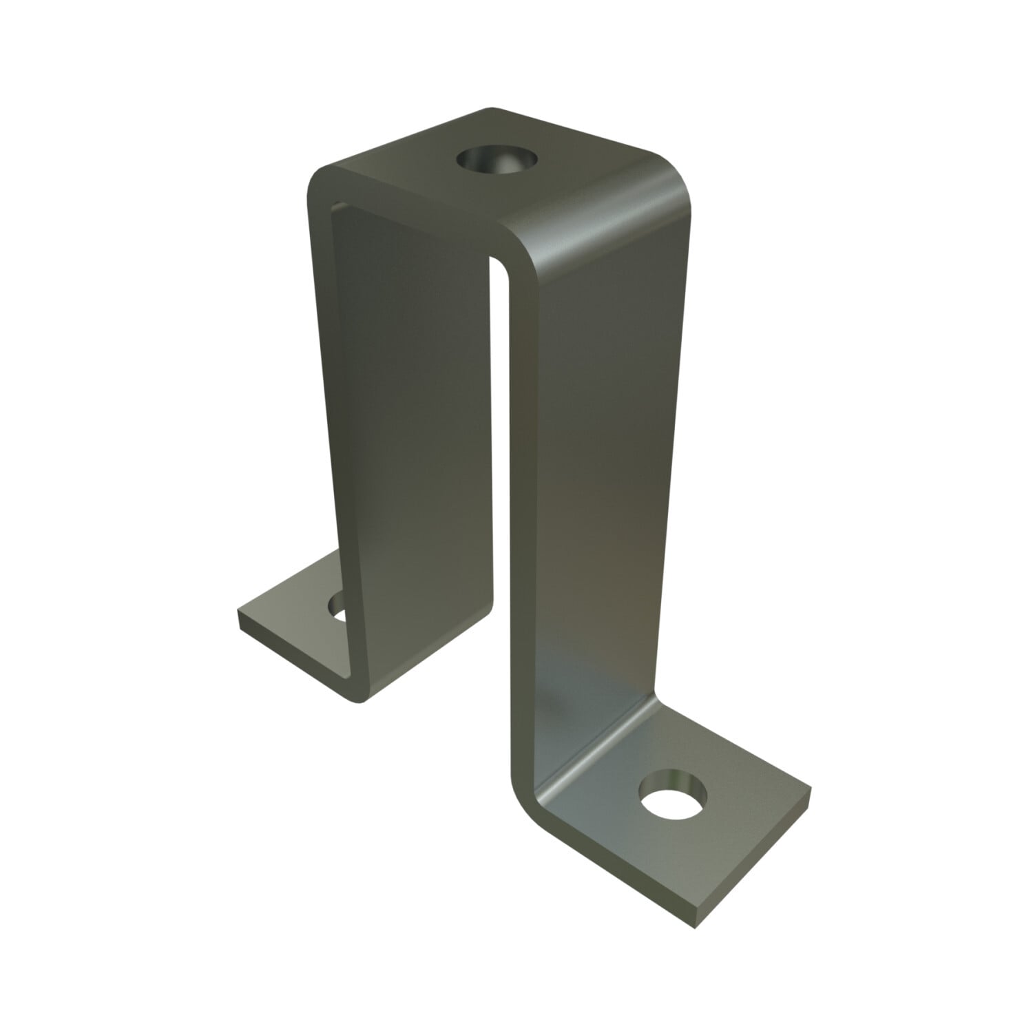 P2473-EG Channel U-Shaped Fitting, 3 Holes, 4-7/8 in L x 1-5/8 in W, For Use With P1001A3 and P5501 Channels, HRPO Steel
