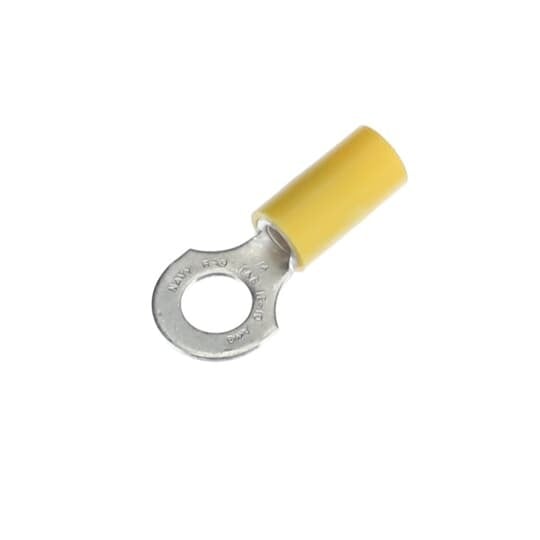 RC717 Sta-Kon RC Series Insulated Ring Terminal, 12 to 10 AWG Conductor, 1.16 in L, Brazed Seam Barrel, Copper, Yellow