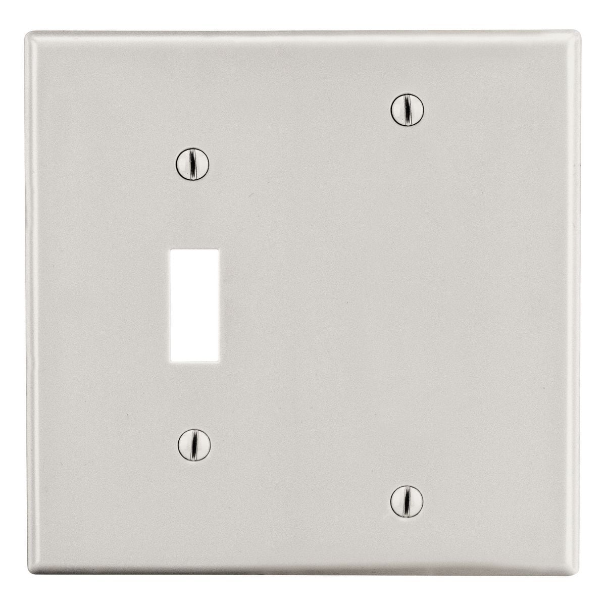 P113LA Non-Metallic Standard Wall Plate, 2 Gangs, 4.69 in W x 4.63 in H, Polycarbonate Thermoplastic, Light Almond