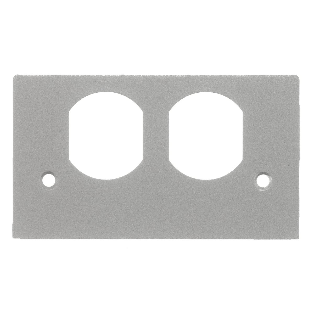 SS2309DGYA FRPT Pedestal Duplex Faceplate, Aluminum