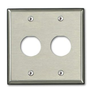 D6710-2S2 DuraPort Wall Plate, 2 Gangs, 4.682 in W x 4.62 in H, Stainless Steel