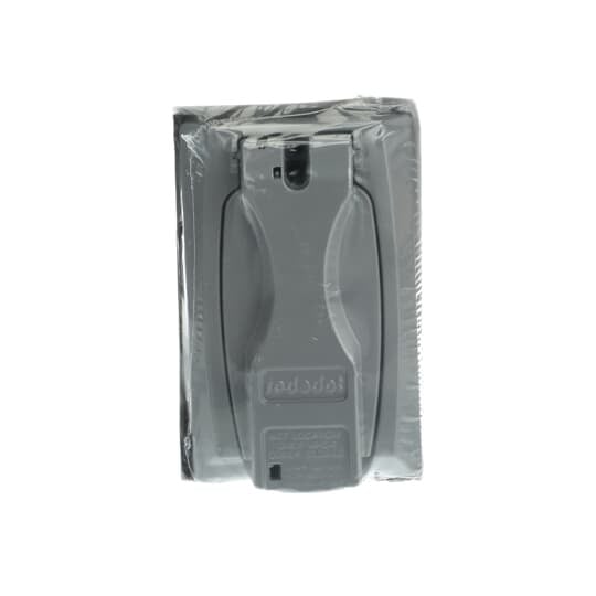 CCU Red Dot Universal Weatherproof Cover, 4-9/16 in L x 2-13/16 in W, Flip Lid Cover, Die Cast Zinc